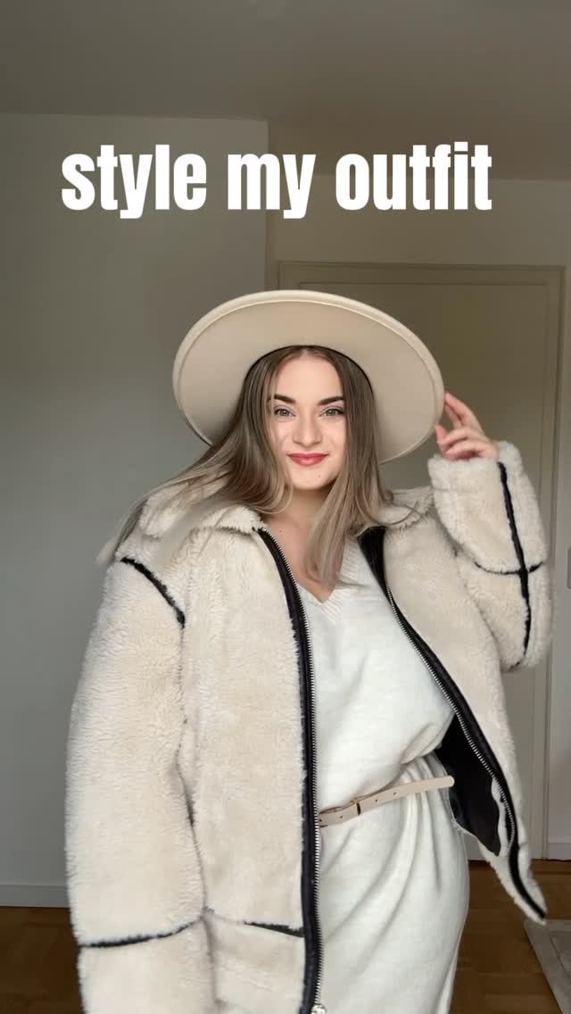 Instagram post by @saskiaruediger for Bonprix. Caption reads: Who says autumn colors can’t be white?....