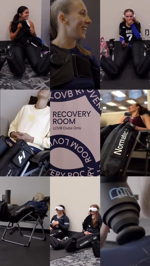 Instagram post by @lovbclubs for Hyperice. Caption reads: 🧊Welcome to the LOVB family, @HyperIce! Now an....