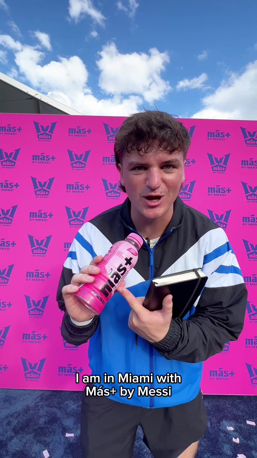 TikTok post by @theokicksballs for Más+ by Messi. Caption reads: The Más+ by Messi 1v1 World Crown was insane!!....