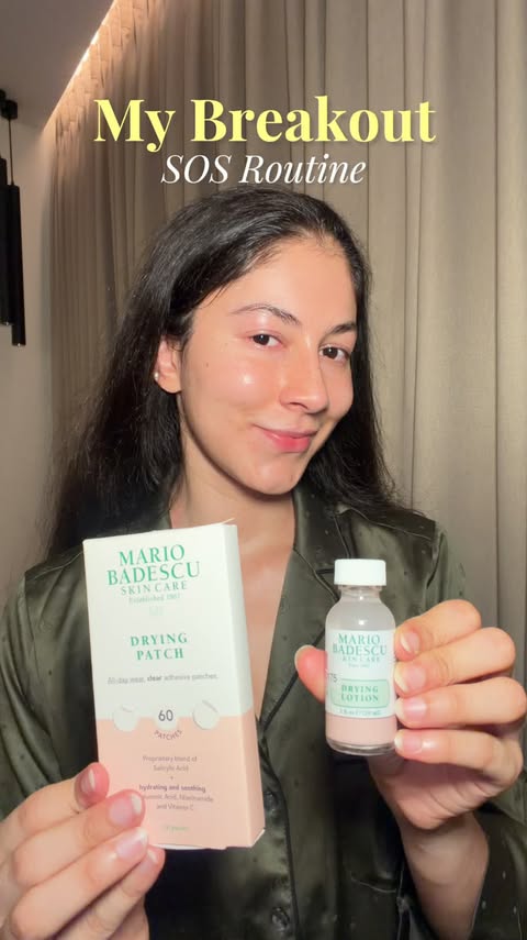 Instagram post by @hiitssreeja for Mario Badescu. Caption reads: [...] acne routine using @mariobadescu’s Acne....