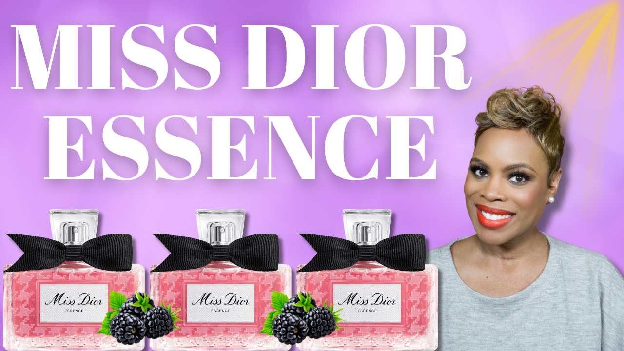 YouTube post by @TheSantaMaria1 for pernoire. Caption reads: Dior Miss Dior Essence Review and Comparison.