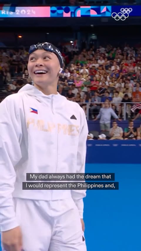 Instagram post by @kaylasanchez_ for Olympics. Caption reads: Kayla Sanchez fulfilled her dad’s dream in....