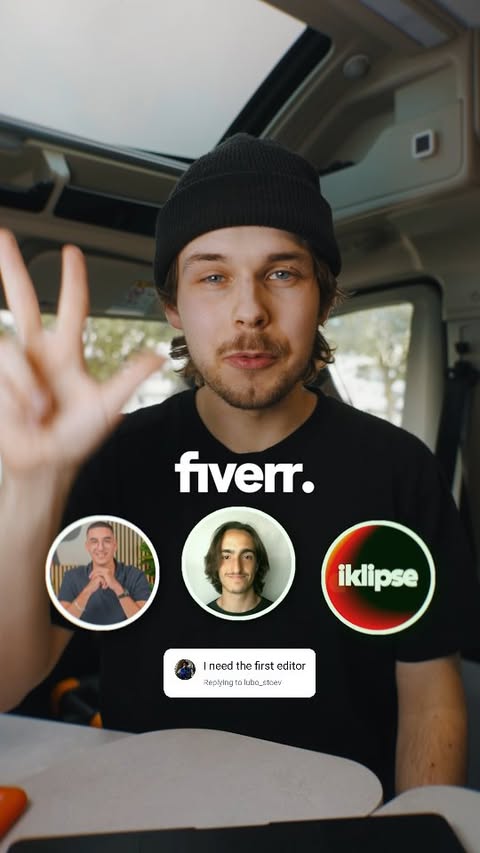 Instagram post by @antonmehto for Fiverr. Caption reads: I hired 3 editors on @fiverr to edit the same....