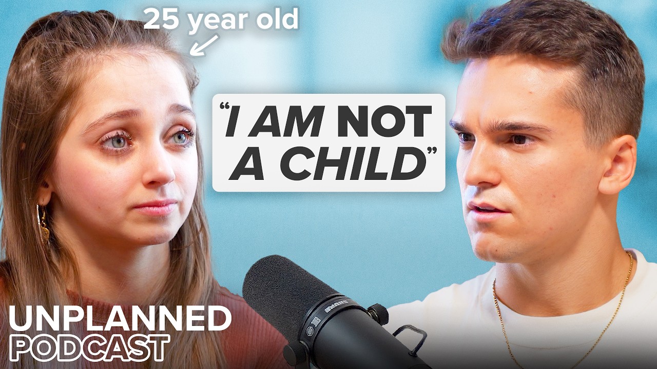 YouTube post by @UnplannedPodcast for Adore Me. Caption reads: Infertility, leaving an abusive relationship &....
