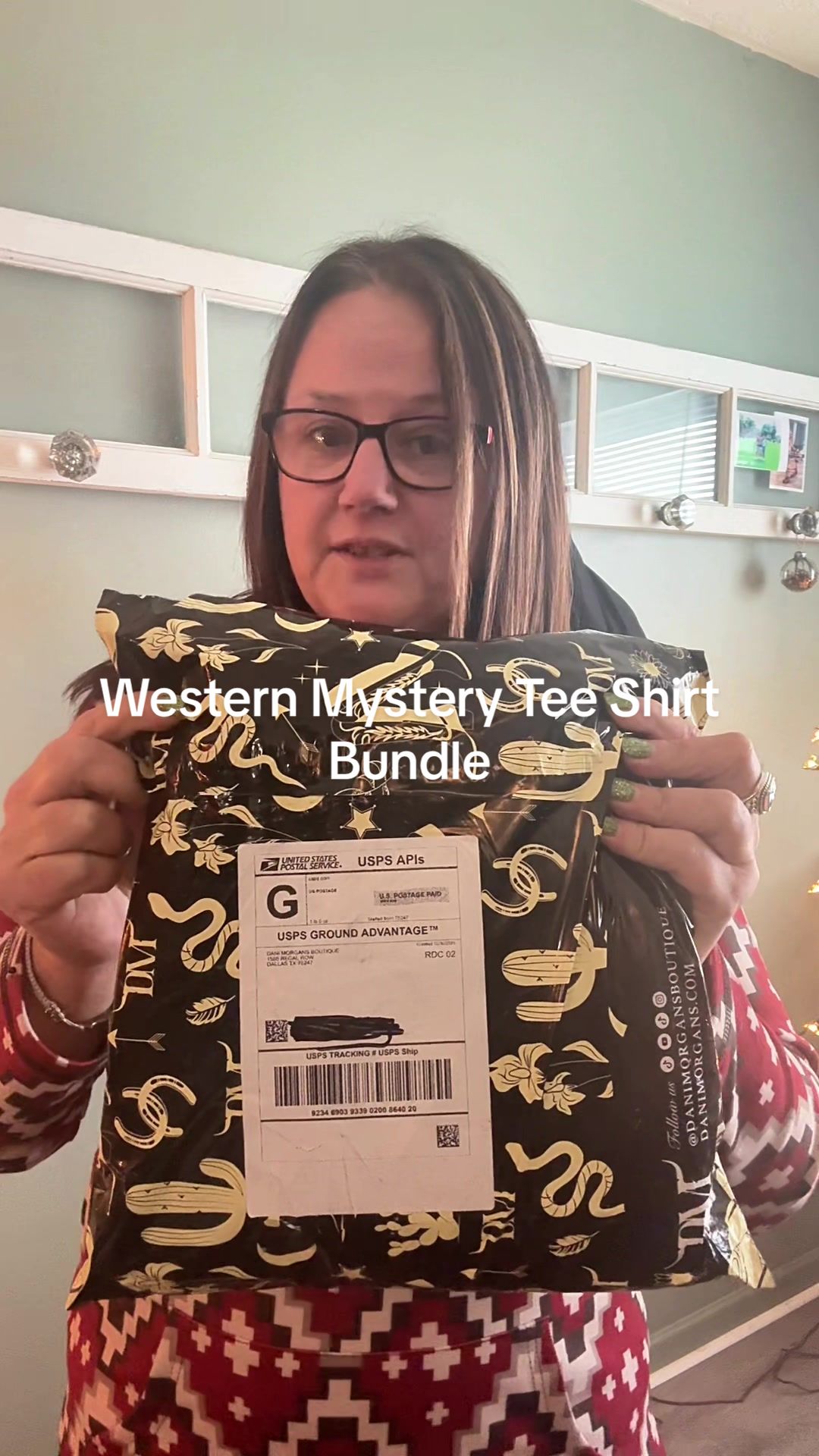 TikTok post by @staciejeanne_ for Dani Morgans. Caption reads: Two Western tees. Zero guesswork. The best....