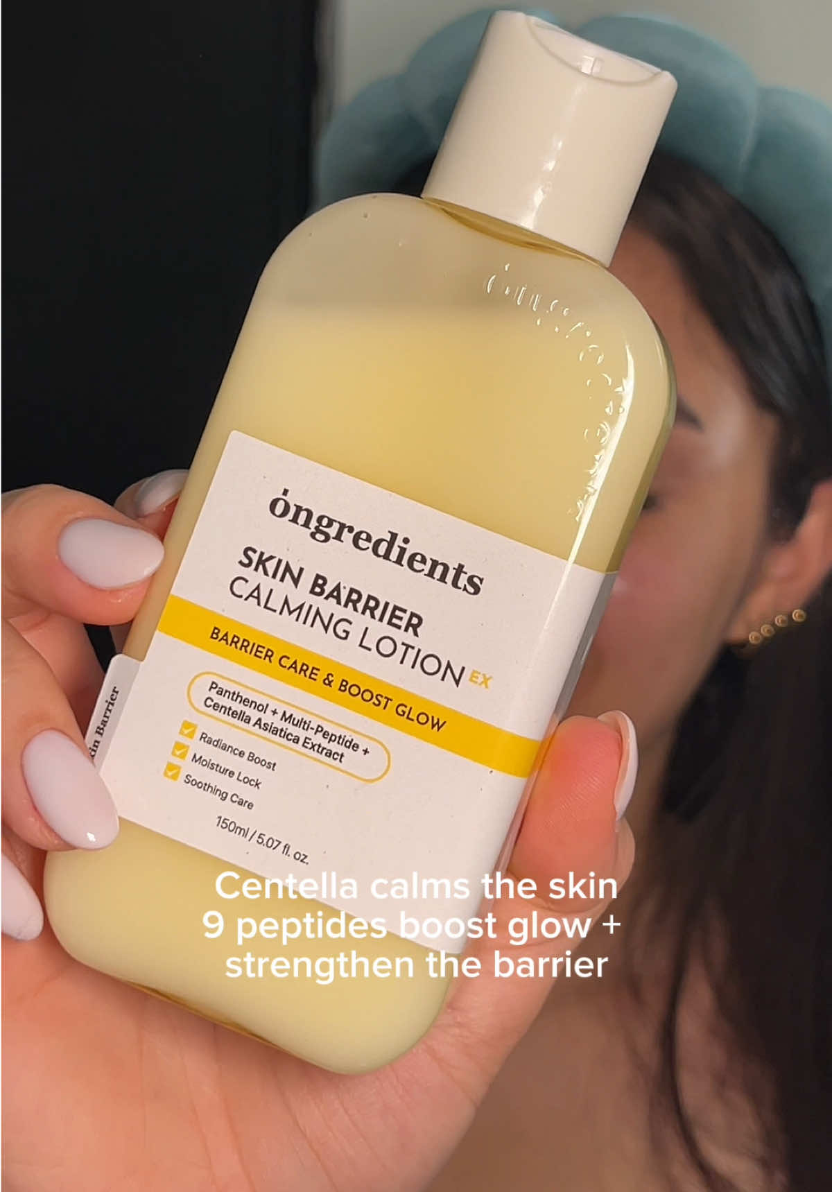 TikTok post by @ansarod_ for Ongredients US Store. Caption reads: 🌿Ongredients Skin Barrier Calming Lotion EX:....