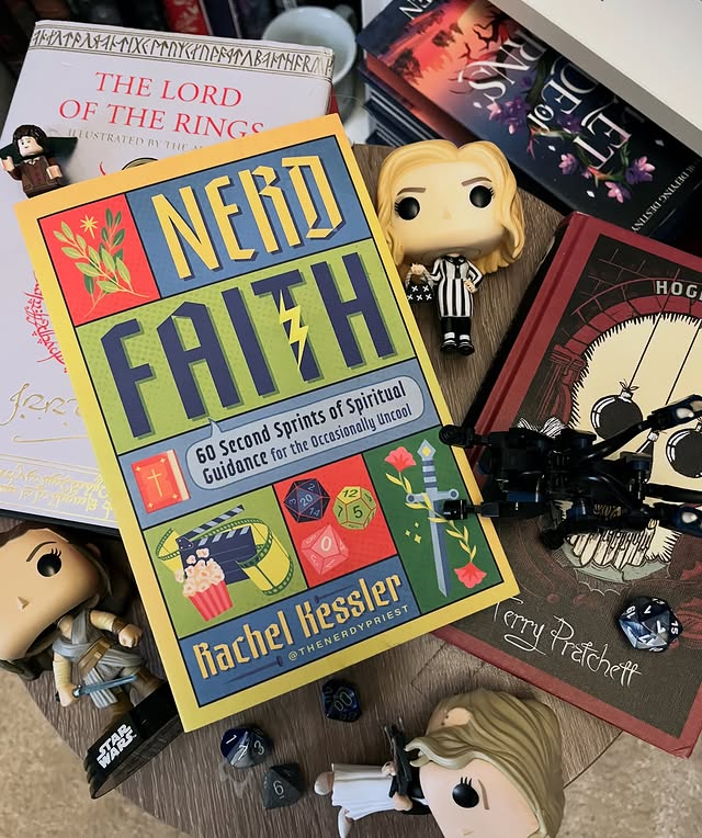 Instagram post by @lauralovesherbooks for NetGalley. Caption reads: SUNDAY SPOTLIGHT Nerd Faith by Rachel Kessler (FYI....