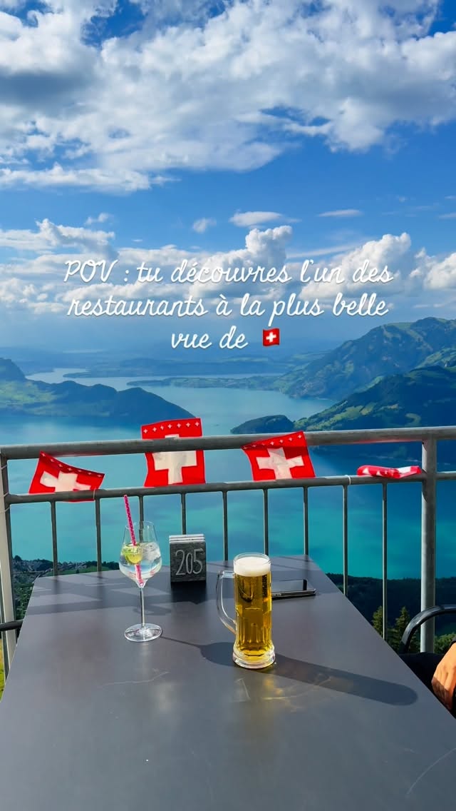 Instagram post by @mysweetdiscoveries for Switzerland. Caption reads: L’un des plus beaux panoramas de Suisse 😍

Quelle....
