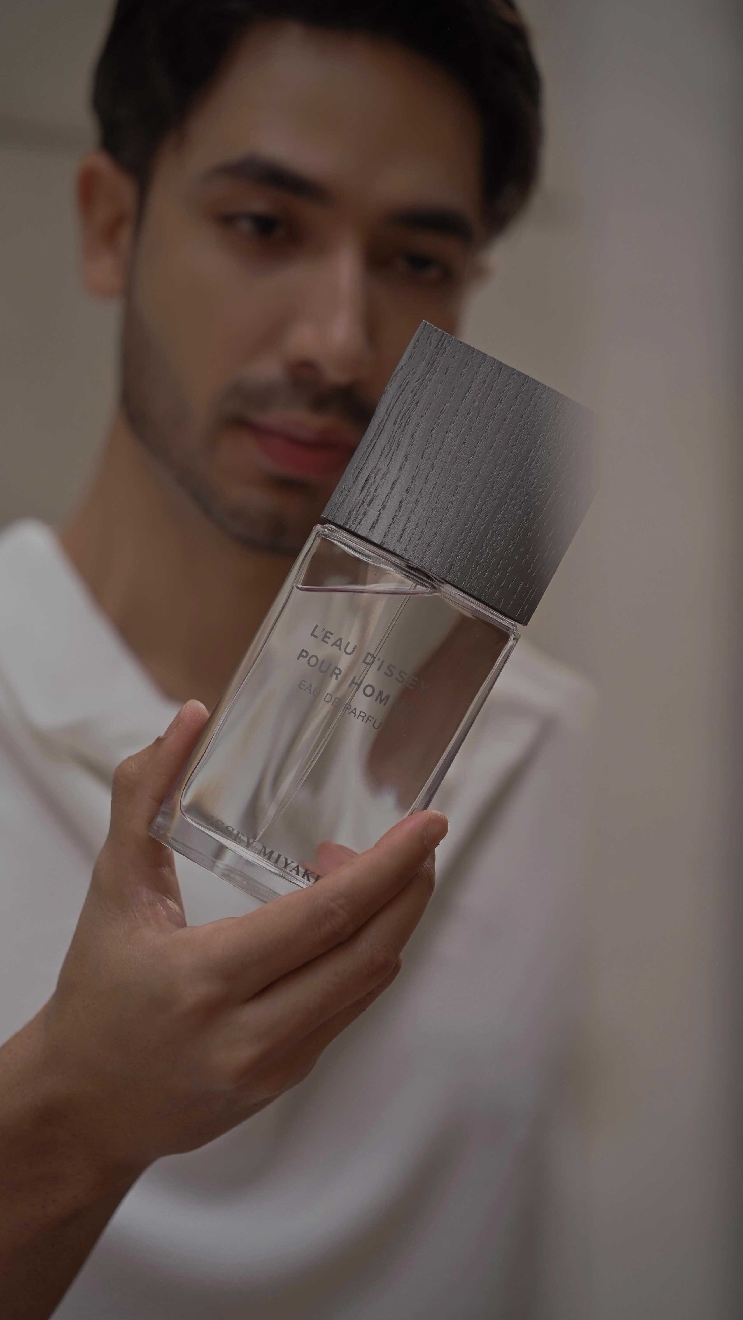 Instagram post by @luxelifebysidkapila for Issey Miyake Parfums. Caption reads: @isseymiyakeparfums Inspired by the purity of....