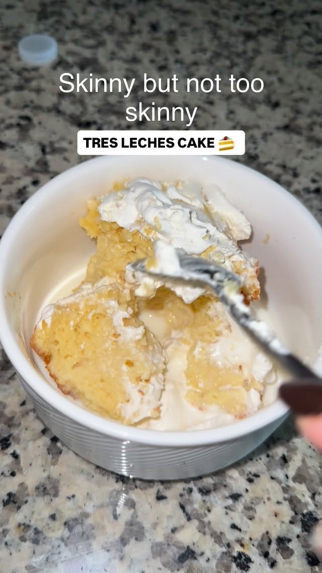 Instagram post by @officialmariasanchez for 1UP Nutrition. Caption reads: Craving something sweet? 🍰
Try this Tres Leches....