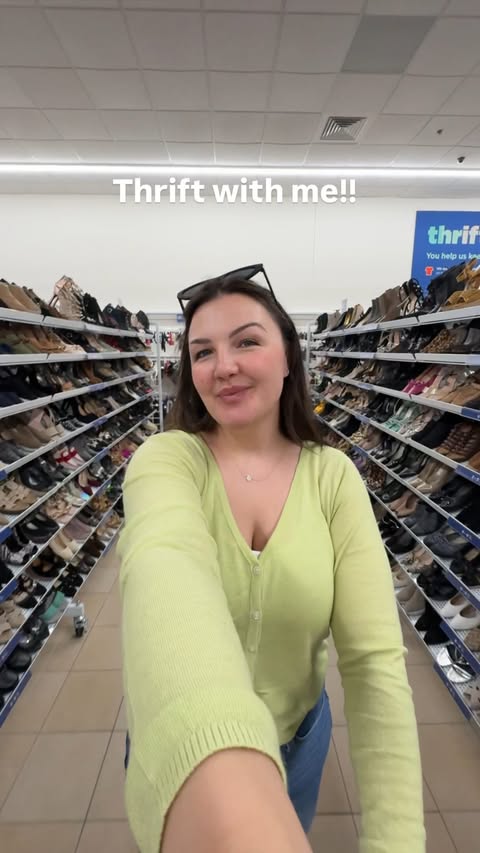 Instagram post by @hannahlyter for Savers. Caption reads: Thrift with me at the new @savers_thrift 📍in....