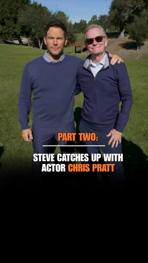 Instagram post by @stevedoocy for Hallow. Caption reads: PART TWO: Steve catches up with actor Chris Pratt,....