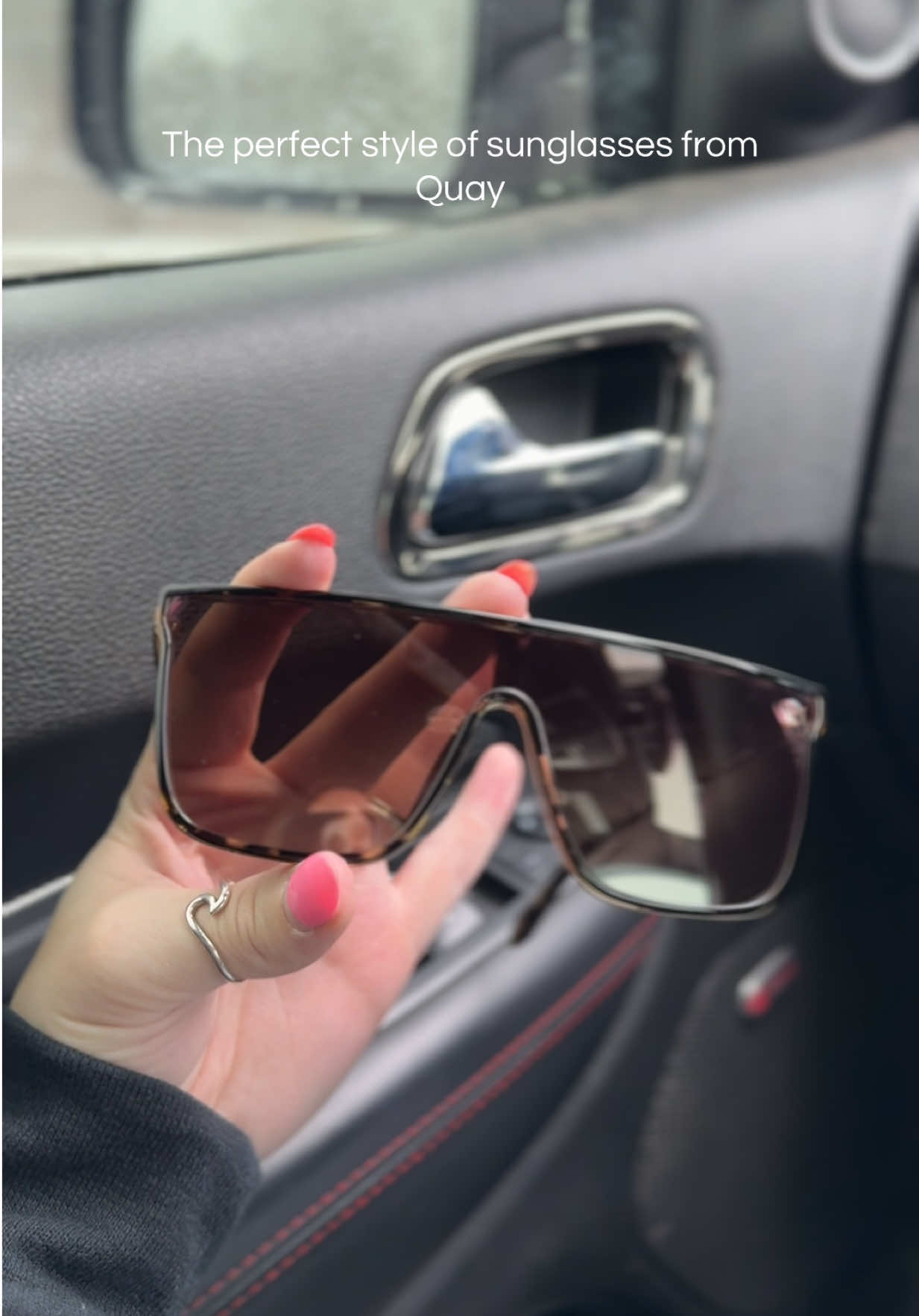TikTok post by @shopwmorgan for QUAY. Caption reads: [...] a good pair of sunglasses😍😍 #quay....