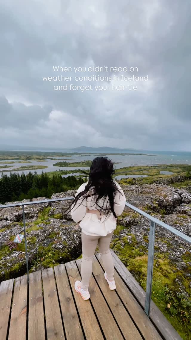 Instagram post by @thuymi for Women's Best. Caption reads: 🇮🇸 First stop ➡️ Þingvellir National Park

🚶🥾....