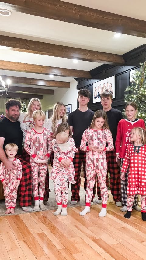 Instagram post by @thebradleybunchadventures for Caden Lane. Caption reads: Family Christmas pajamas 🎄
This is one of those....