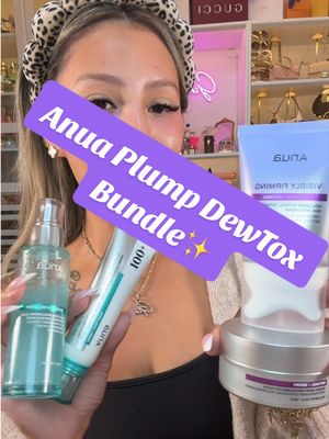 TikTok post by @giniglow for Anua Store US. Caption reads: [...] testimony. Results may vary. @Anua Store US....