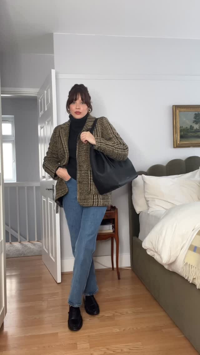 Instagram post by @gabie.godfrey for Strathberry. Caption reads: Strathberry press day in London 🤍 Styling the....