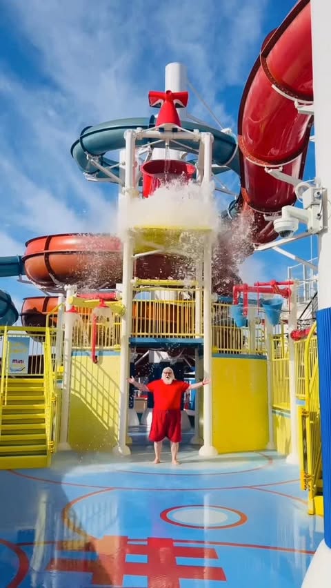 Instagram post by @santa_j_claus for Carnival Cruise Line. Caption reads: Some trips recharge you… this one reminded me how....
