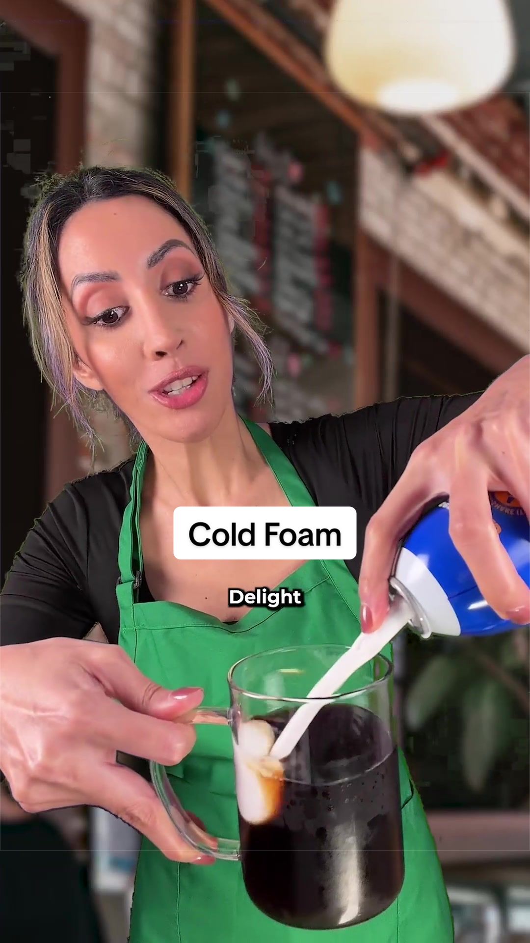 TikTok post by @melshoshahi for International Delight. Caption reads: #InternationalDelightPartner This is a no-plain....