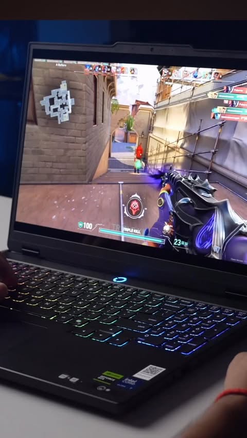 Instagram post by @techterminus for Intel. Caption reads: [...] lightweight gaming laptop With Intel Core....