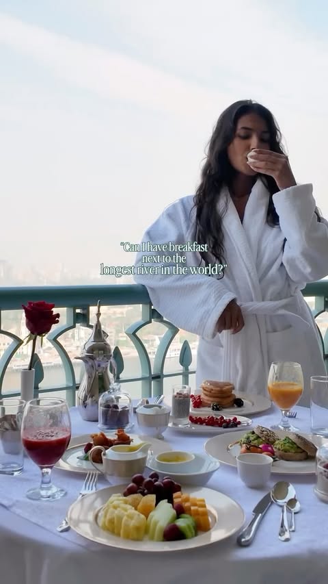 Instagram post by @chhaviverg for Four Seasons. Caption reads: @fscaironp knows how to do breakfast! Starting off....