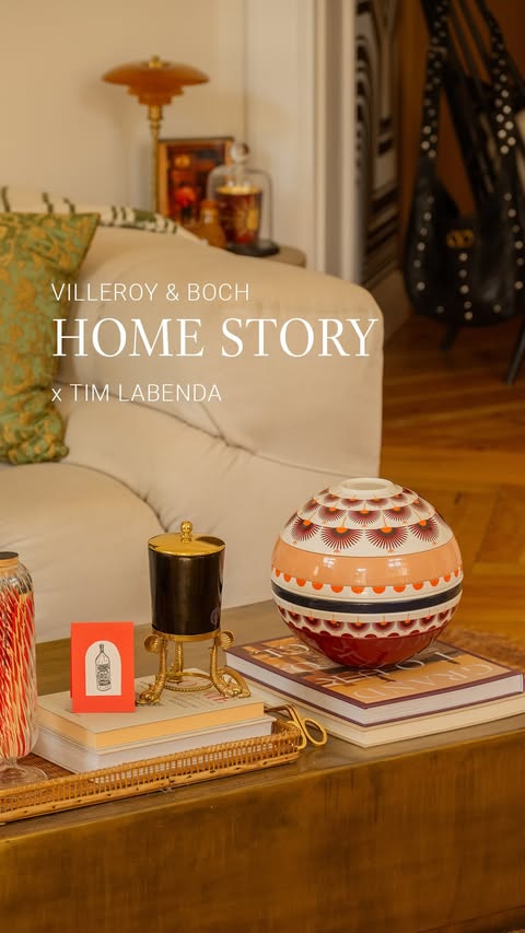 Instagram post by @timlabenda for Villeroy & Boch. Caption reads: [...] I showed you how I styled the new....