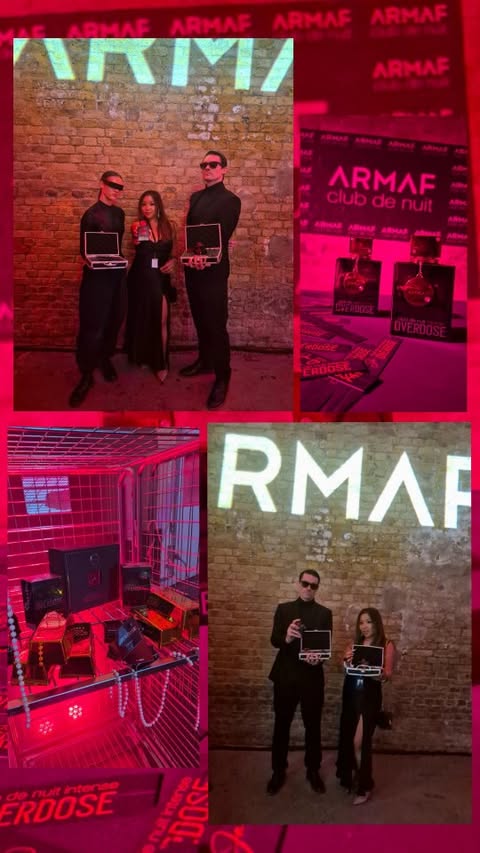 Instagram post by @winniefoodiemoments for Armaf. Caption reads: [...] o v e r. An unforgettable evening with....
