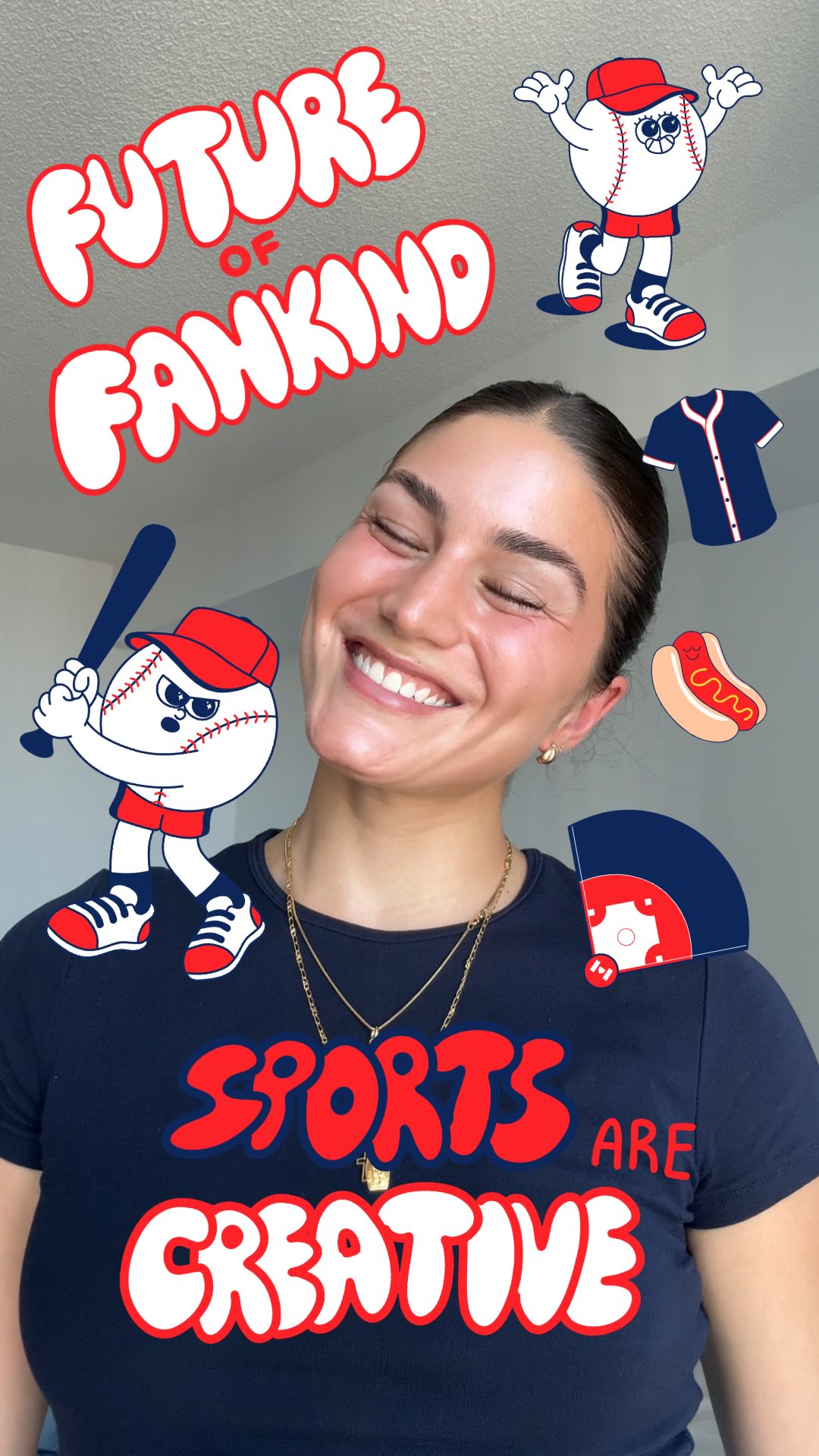 Instagram post by @fiorelladoodles for Adobe. Caption reads: I’ve always thought of sports as a creative act,....