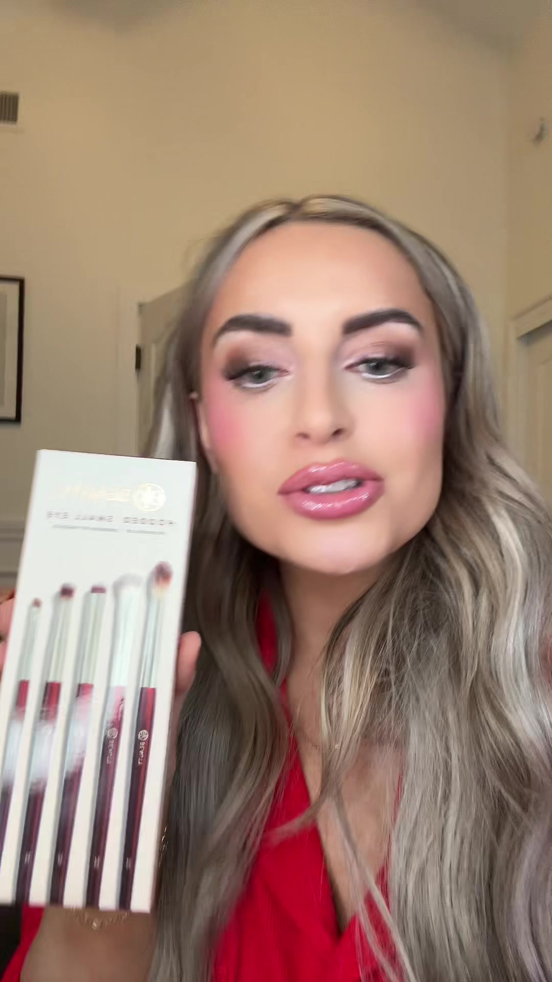 TikTok post by @allure_fashion for BK Beauty. Caption reads: Okkkk @BK Beauty Brushes I see what you did here!!....