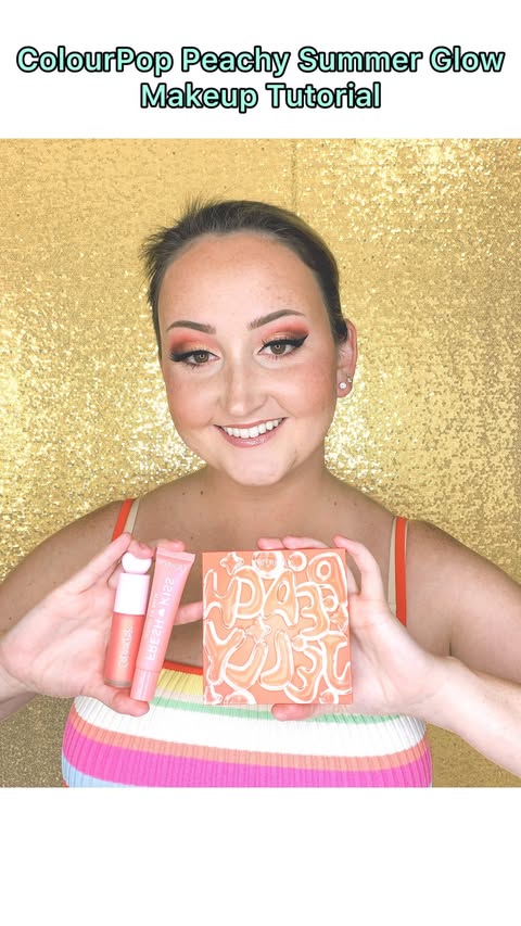 Instagram post by @tiffany_schutte for ColourPop Cosmetics. Caption reads: Today I’m sharing a @colourpopcosmetics peachy....