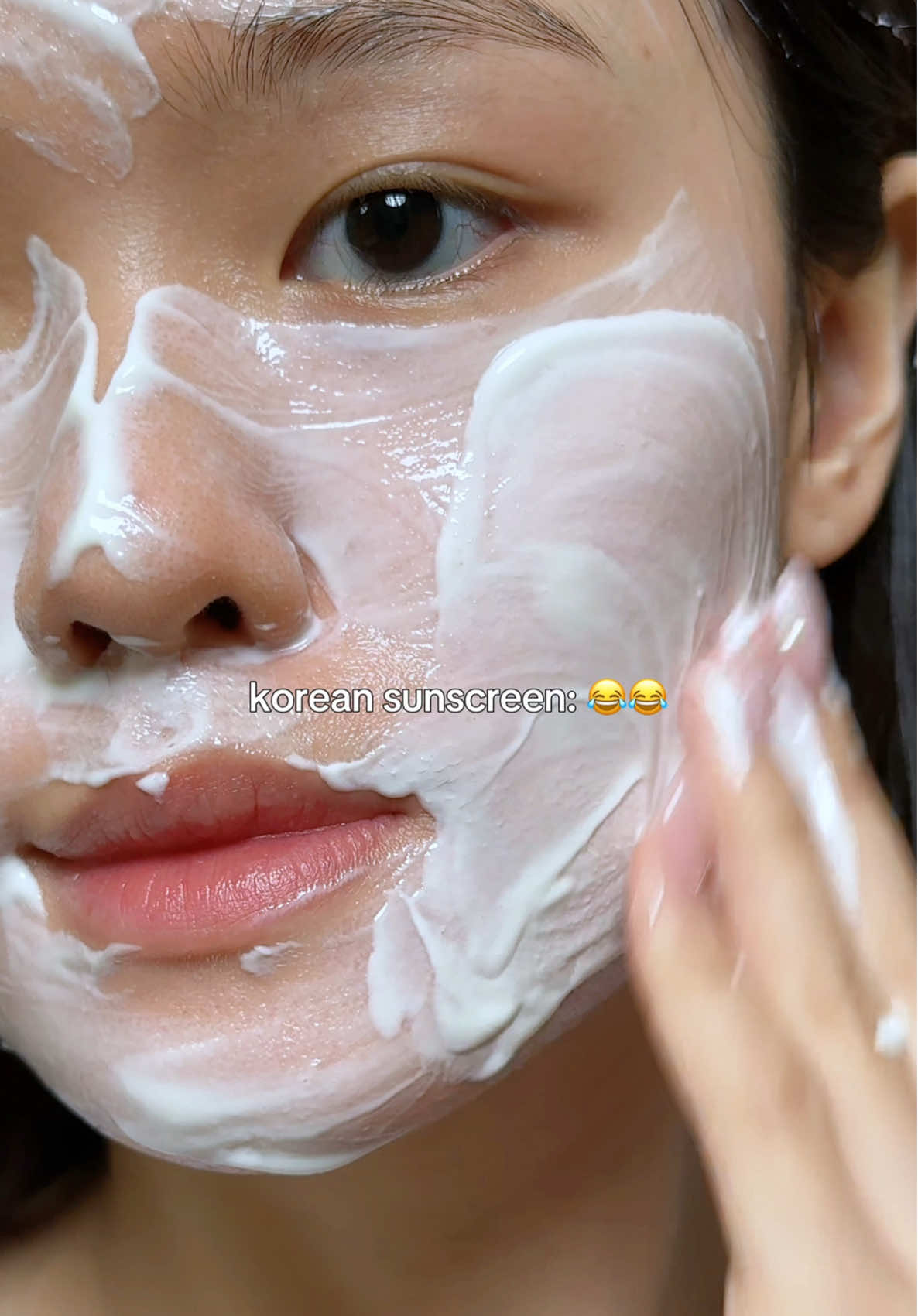 TikTok post by @belzkys for mixsoon. Caption reads: korean spf ftw! no whitecast no matter how much....