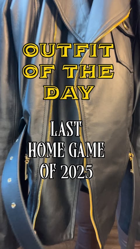 Instagram post by @romibean for Elisabetta Franchi. Caption reads: Last CU home game of the season 🥹🦬

Jacket:....