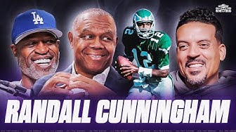 YouTube post by @AllTheSmokeProductions for DraftKings. Caption reads: Randall Cunningham: Why Lamar’s GOAT, Shedeur’s....