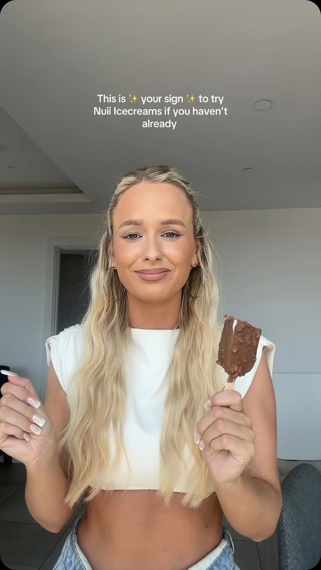 Instagram post by @cissyjones for Nuii Icecream. Caption reads: This is your ✨ sign ✨ to try @nuii_icecream_global....