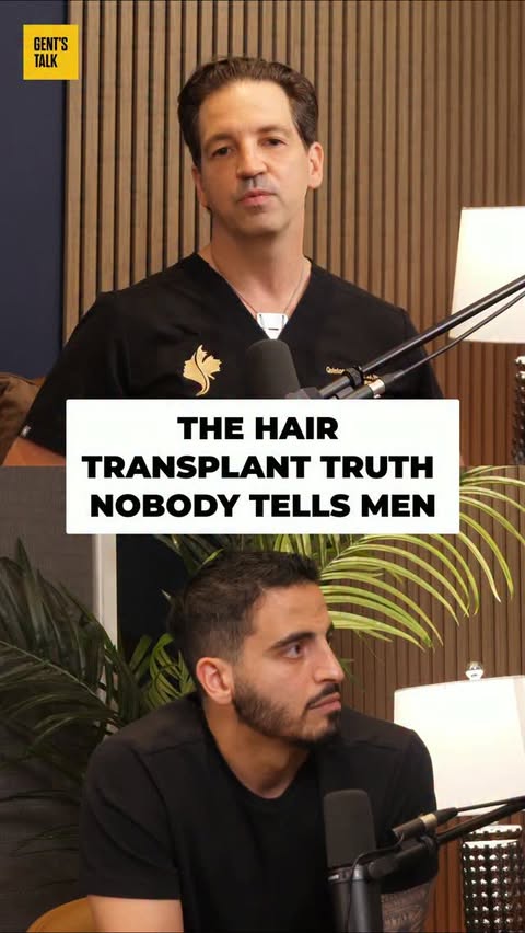 Instagram post by @gentstalkpod for Narcity. Caption reads: A transplant surgeon talks hair loss and what that....