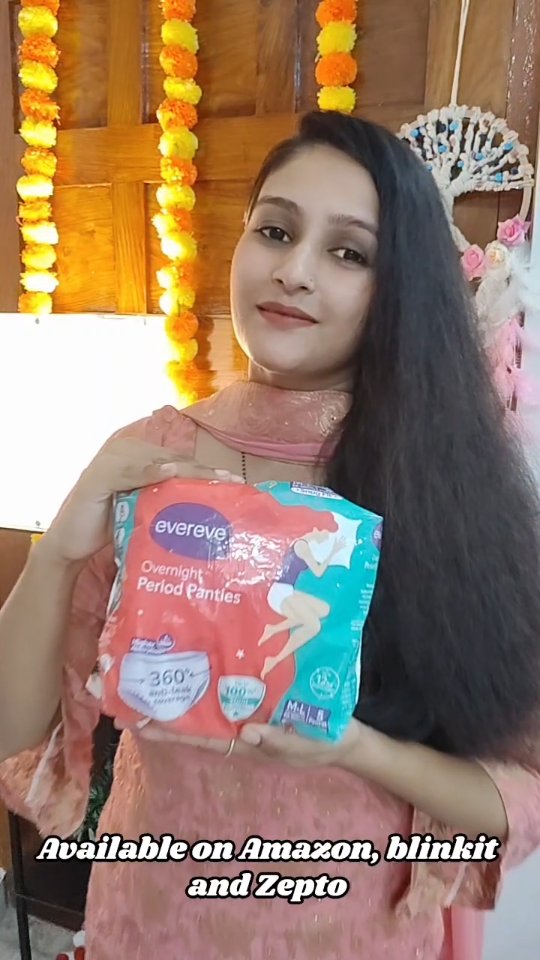 Instagram post by @tannubisht2094 for EVEREVE. Caption reads: Periods can't stop your Diwali 🪔 Prepration....