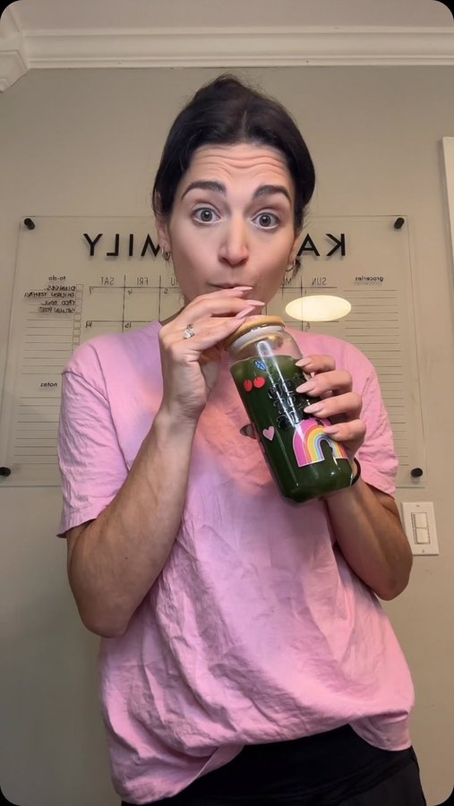 Instagram post by @amyinhalf for KIALA NUTRITION. Caption reads: [...] on Amazon 💚 Link in my bio & story....