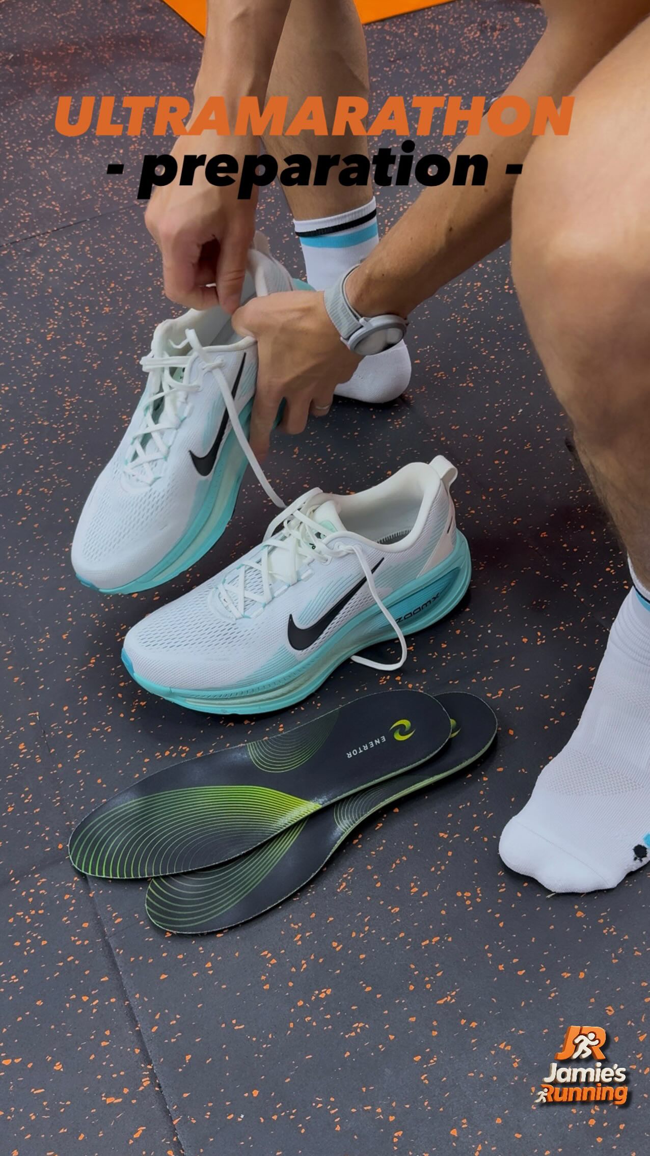 Instagram post by @jamies.running for Enertor. Caption reads: [...] not something I need to worry about.....