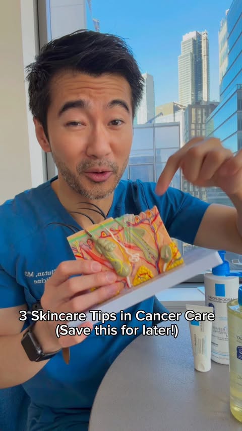 Instagram post by @doctortim.md for LaRochePosayUS. Caption reads: #LaRochePosayPartner Skincare during a cancer....