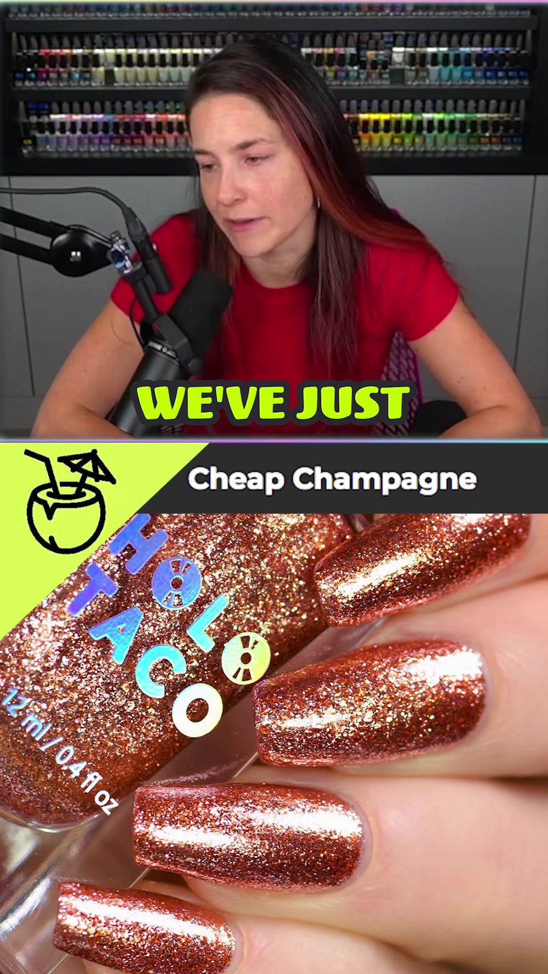 TikTok post by @simplynailogical for Holo Taco. Caption reads: [...] sad to see leave the most? 😭🫡🏝️👋 goodbye....
