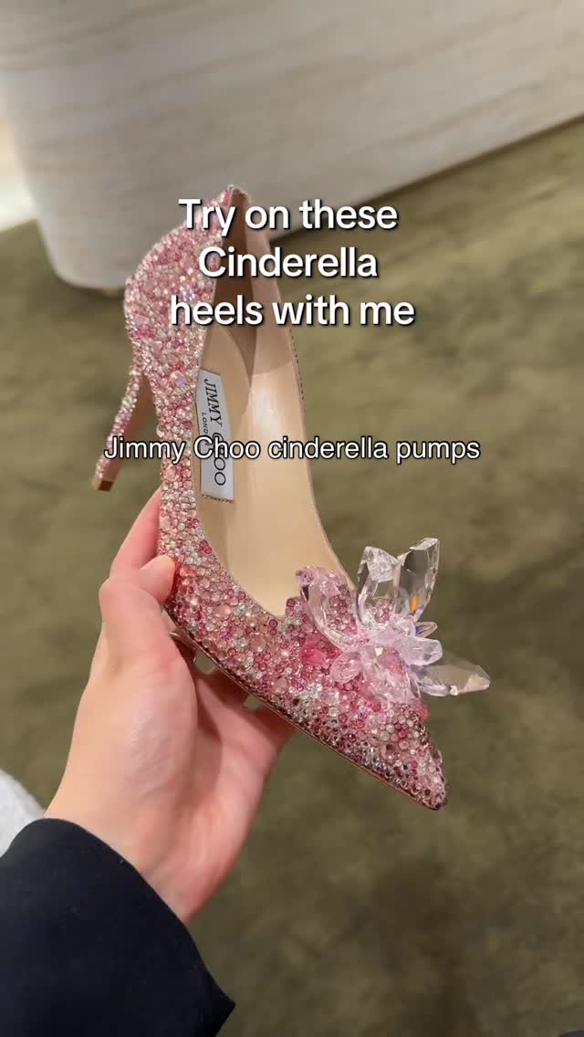 Instagram post by @hautecouturefashionista for Jimmy Choo. Caption reads: Jimmy Choo cinderella pumps 🪄✨

@jimmychoo 

🎥....