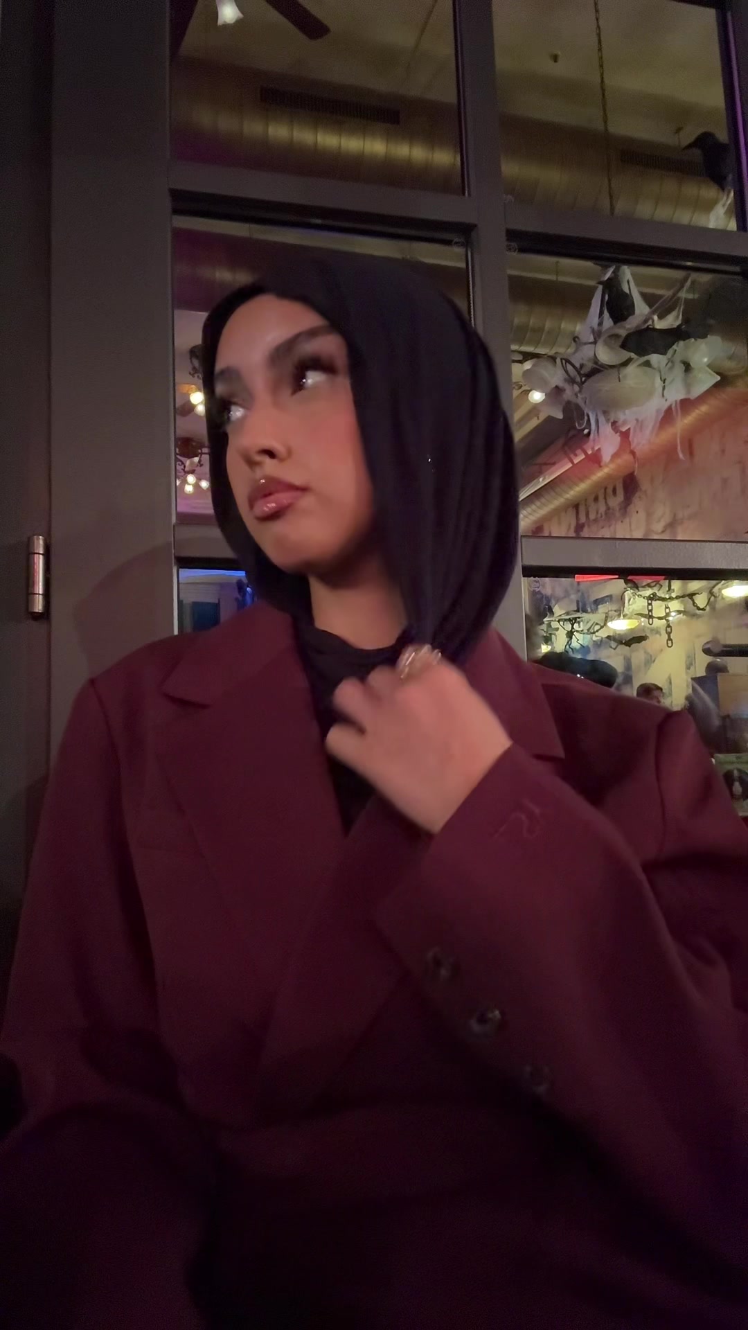 TikTok post by @jasm1n.bk for LOSYANA. Caption reads: [...] a little bling bling ✨ Hijab&Blazer -....