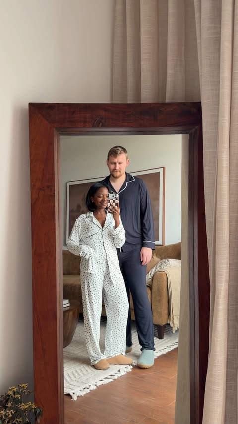 Instagram post by @halioduor for Eberjey. Caption reads: [...] simple 🤍 Cozy nights in with @eberjey’s....