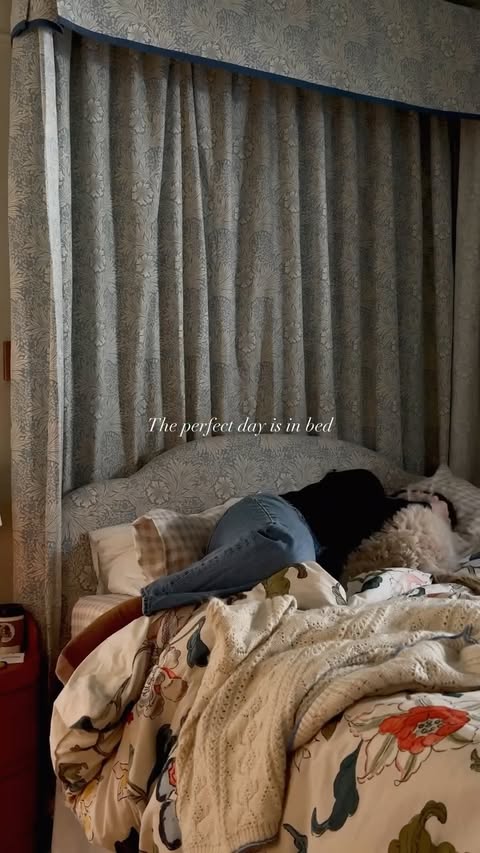 Instagram post by @chalkwhitearrow for Anthropologie. Caption reads: [...] perfect day = spending all day in....