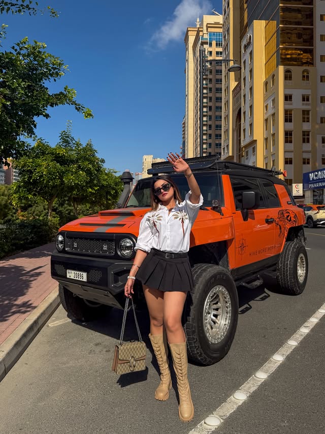 Instagram post by @shwetaapal for Fugazee. Caption reads: Sleek silhouette🧡
Wearing: @fugazeeinc....