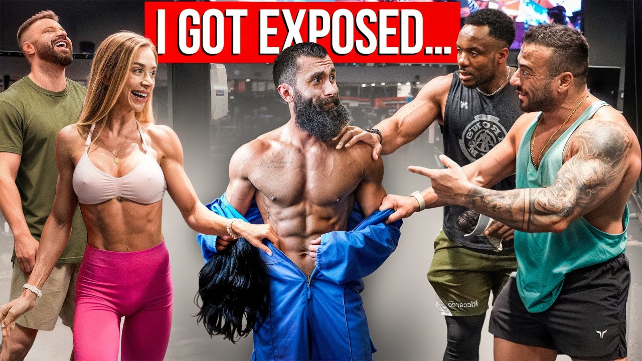 YouTube post by @vladimirfitness for YoungLA. Caption reads: I Got EXPOSED… Anatoly Gym Prank GONE WRONG... |....