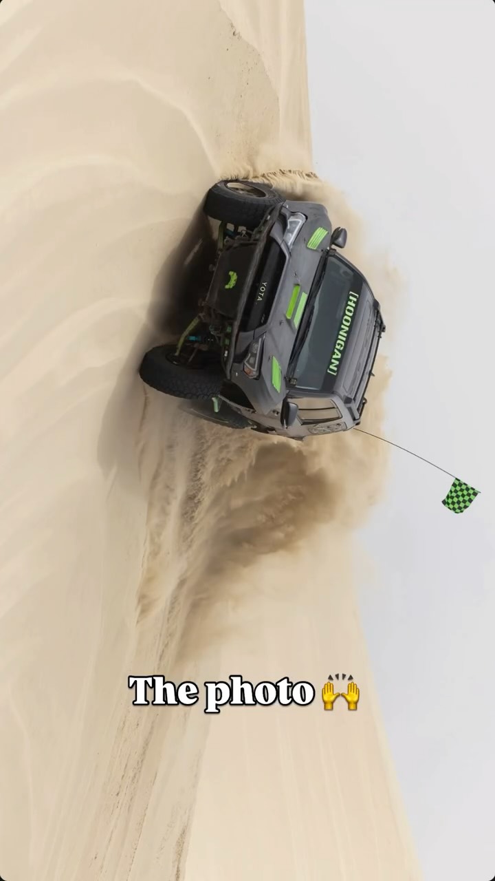Instagram post by @wishuwerehair for Toyota USA. Caption reads: Always a great time in the dunes 🙌🏼🏴‍☠️
📸:....