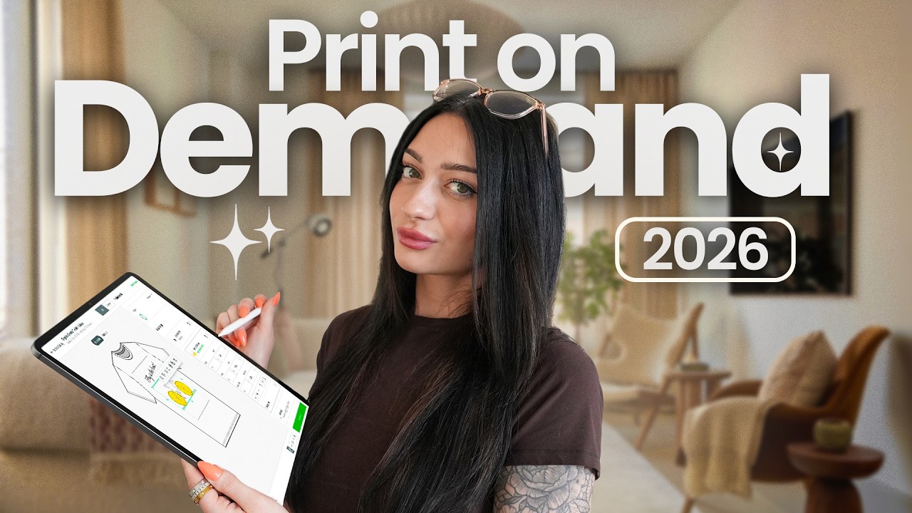 YouTube post by @moneywithmak for Creative Fabrica. Caption reads: If I Started Print on Demand Business From Scratch....