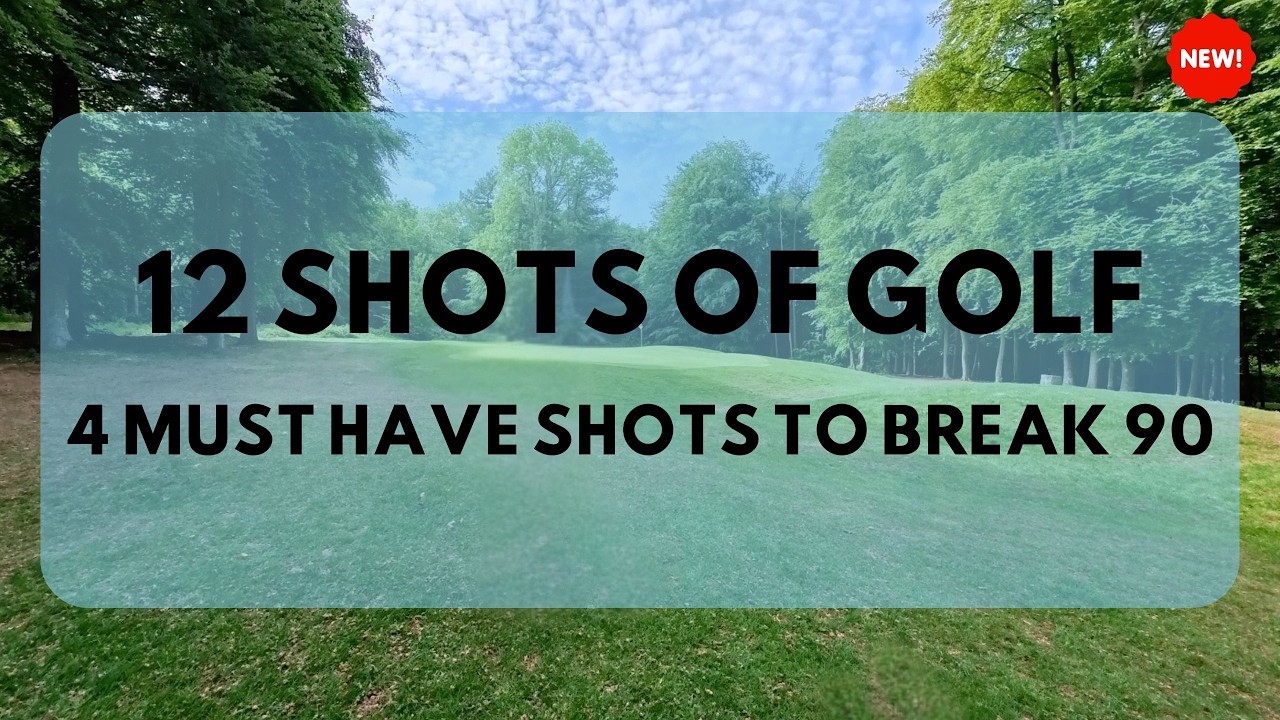 YouTube post by @TheResourcefulCoach for Bob and Brad. Caption reads: 12 Shots Of Golf - Break 90 - 4 Must Have Shots |....