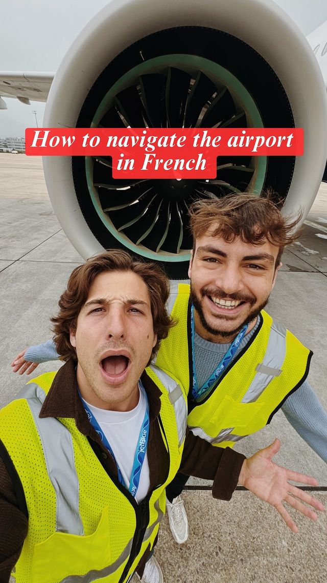 Instagram post by @atfrenchies for JetBlue. Caption reads: [...] French at Charles de Gaulle Airport:....